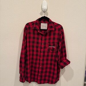 Cakeworthy Looney Tunes Red and Black Plaid Shirt